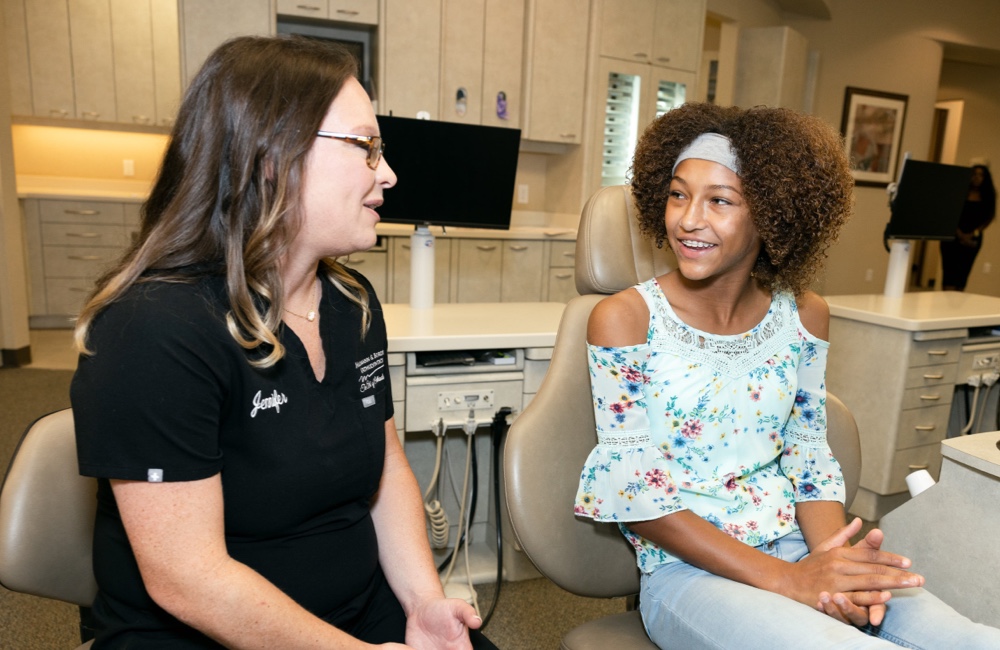 patients enjoying their visit to orthodontic office