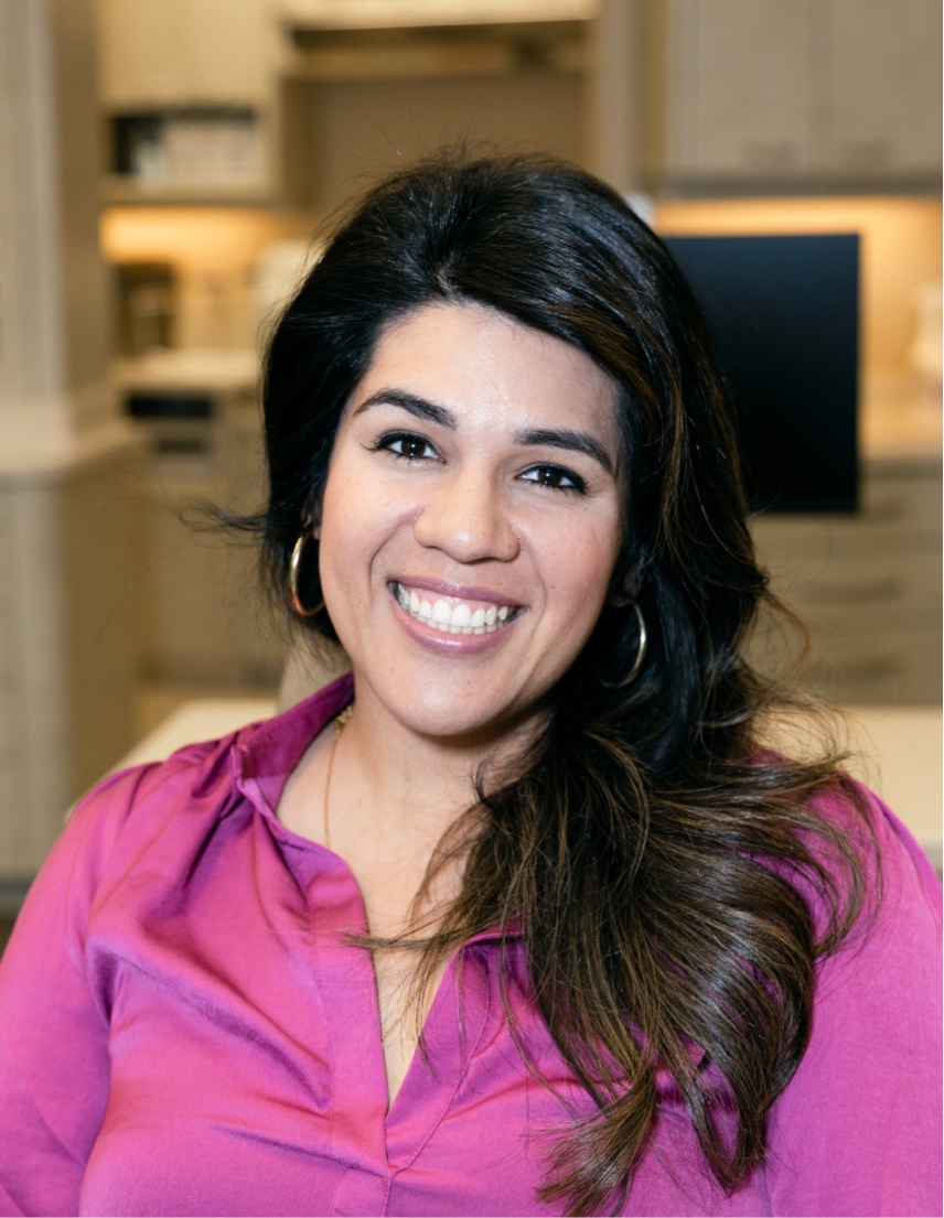 patient amber smiling during visit